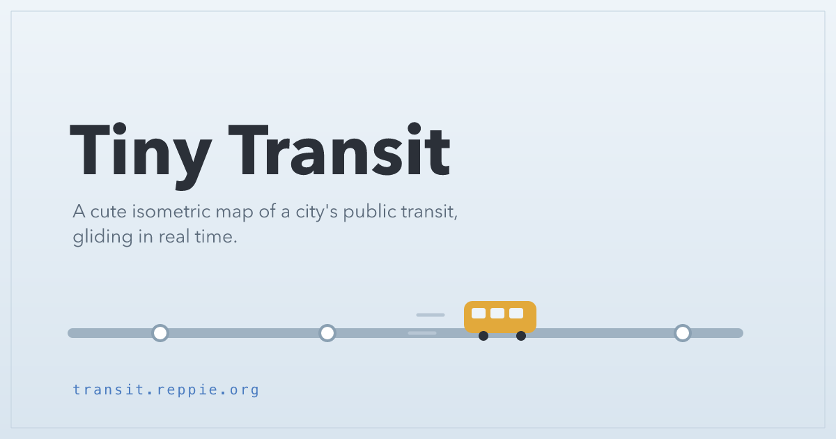 Tiny Transit — live Qbuzz buses gliding across a toy-sized map of Groningen. transit.reppie.org